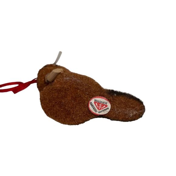 Wagner Kunstlerschutz Handwork West Germany Flocked Fox Beaver Squirrel Ornament - Picture 8 of 11